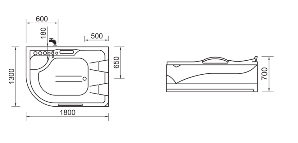 Гидромассажная ванна Wellis Dublo E-Drive™ TOUCH sun-id-296329 - Вид №2