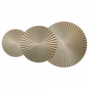 Панно декоративное настенное из дерева 105х50 см шампань Inflow-3 EVENHOME  00-3878802 Бежевый