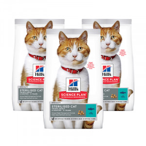 ПР0031017*3 Корм для кошек Hill"s Science Plan для стерилизованных тунец сух. 1,5кг (упаковка - 3 шт) Hill's