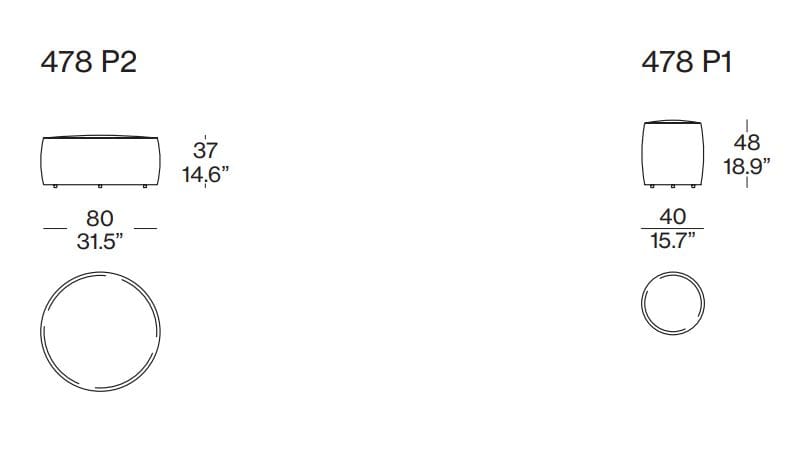 Ткань съемный сад пуфик CASSINA Sail Out ARCH-00081309 - Вид №2