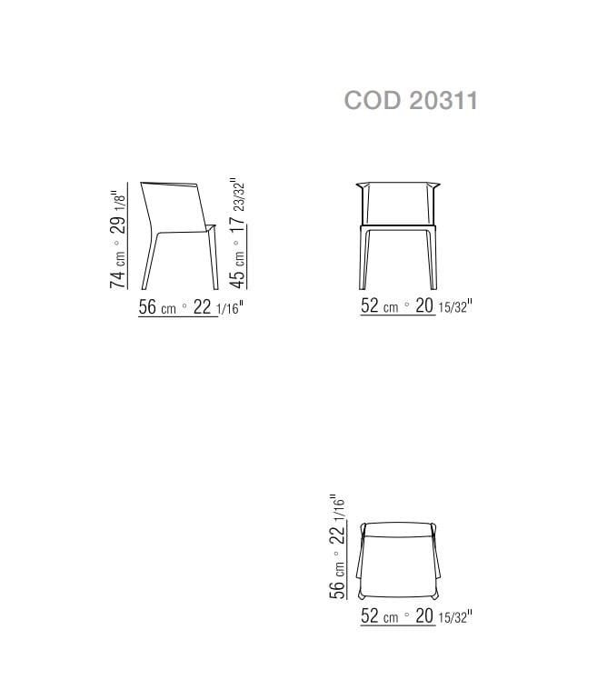 Кожаный стул с подлокотниками Flexform ARCH-00135598 - Вид №3