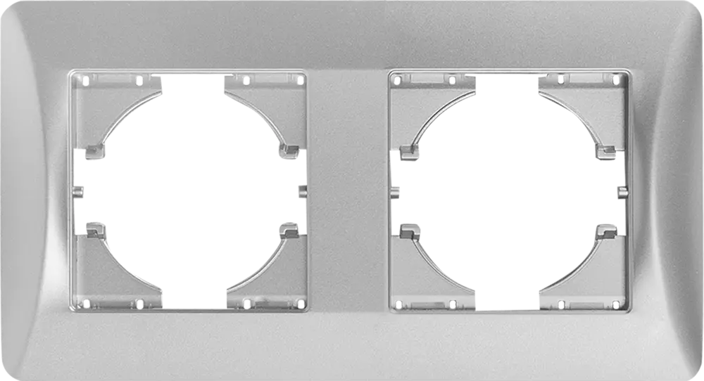 Рамка GUSI Electric Ugra для розеток и выключателей серебристая 83865107