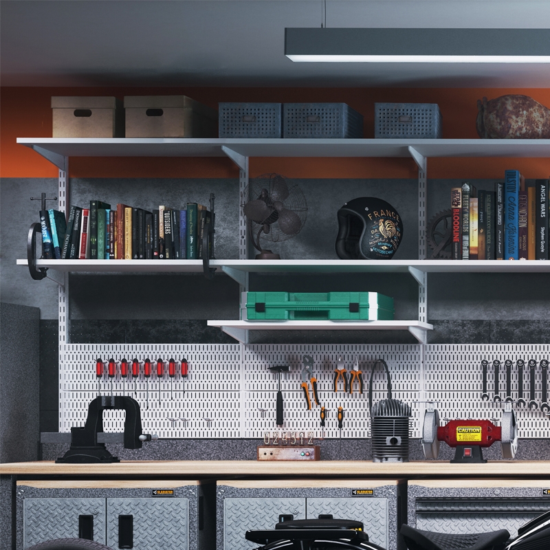 Полка ЛДСП , 585x406x16 мм, белый LJPS0508 Public Steel Россия  - Вид №4