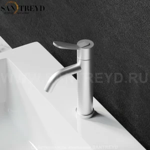 Смеситель FEZ 115 мм для раковины хромированный матовый