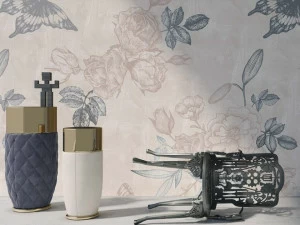 YO2 Металлические флизелиновые обои с цветочными мотивами Romantic traces