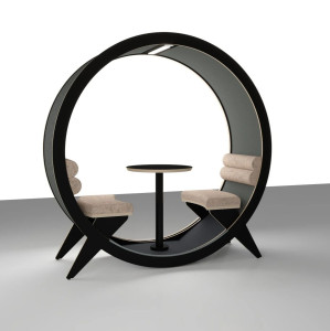 Акустический офисный остров со встроенным освещением