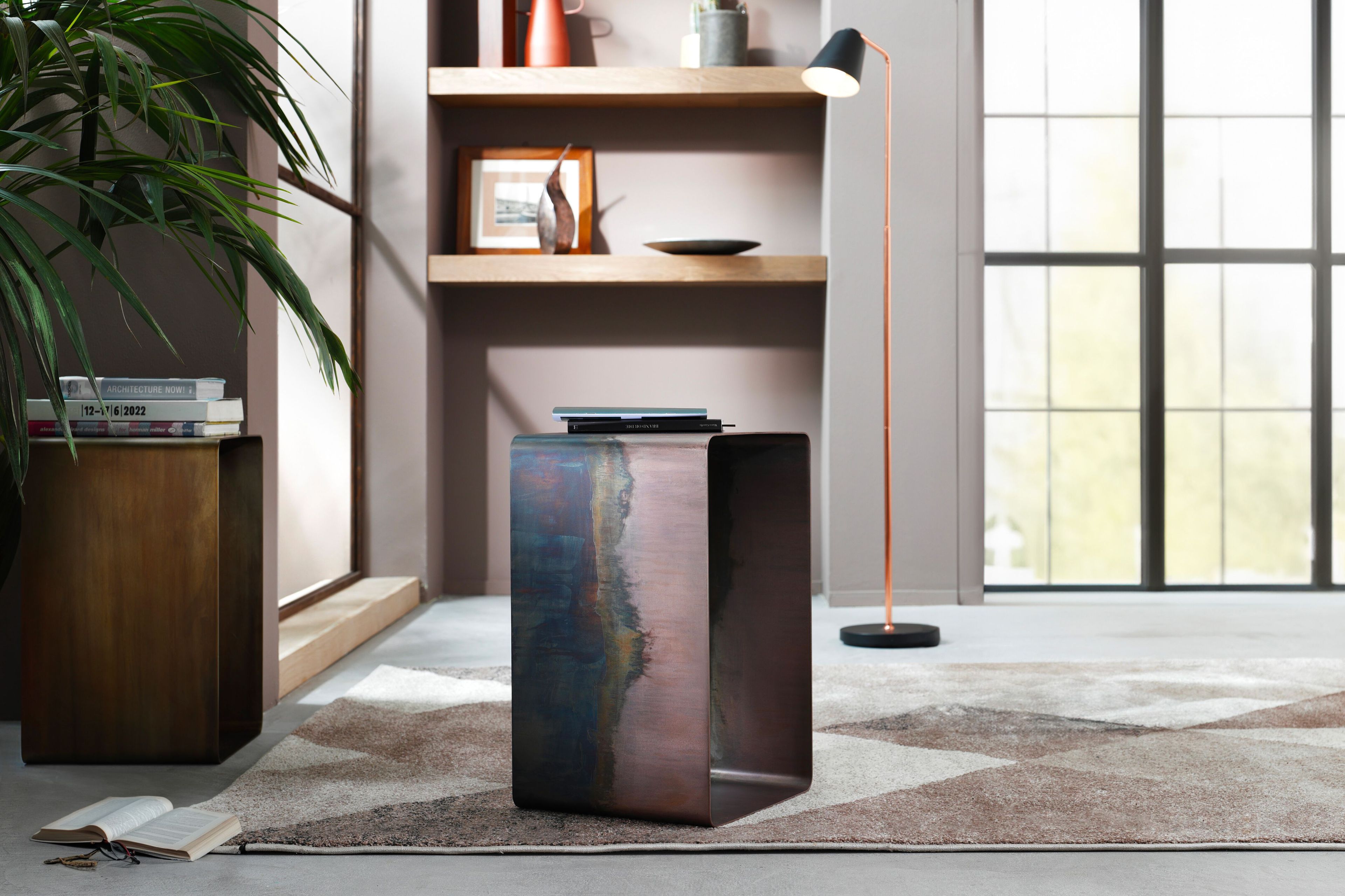 Железный книжный шкаф / журнальный столик Lusent35 параллелепипеды ARCH-00071000 - Вид №4