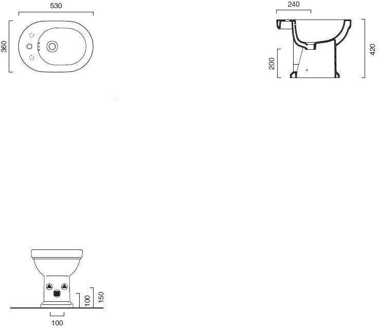 1bicv00 Биде напольное Canova royal CERAMICA CATALANO - Вид №2