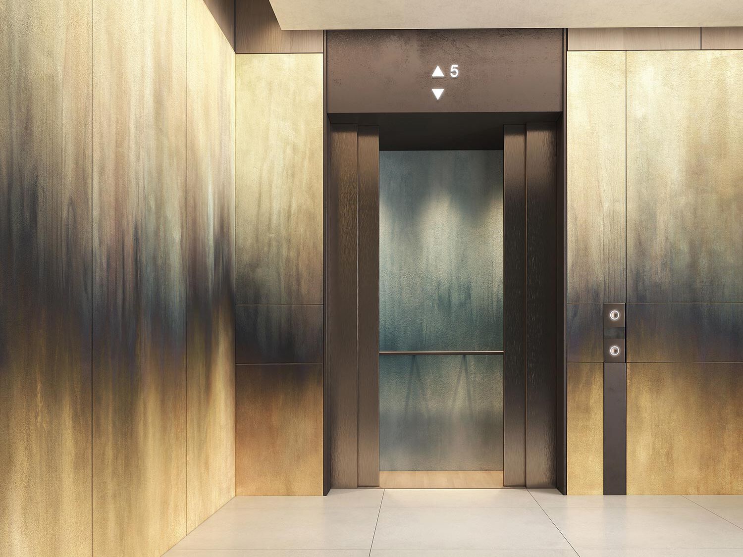 Ультратонкая алюминиевая декоративная панель Tecnografica LAMIERA FIAMMATA ARCH-00022623