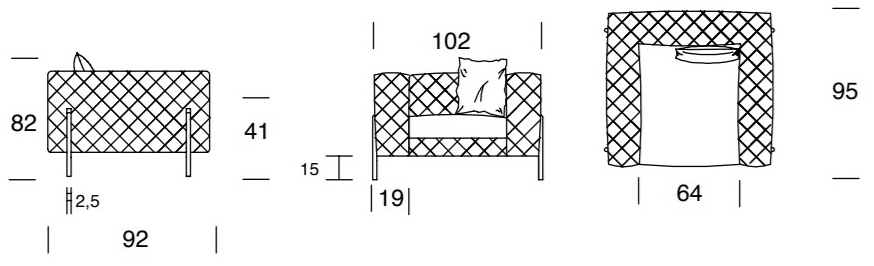 Former In Italia Бархатное кресло с подлокотниками Brera plus sun-id-1429479 - Вид №4