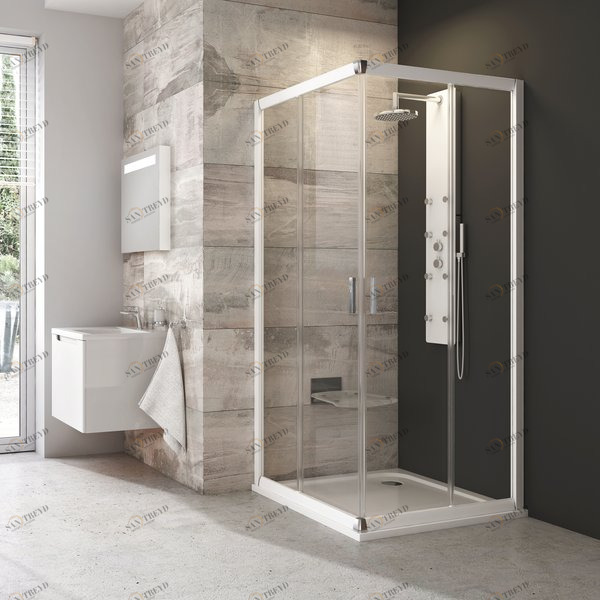 BLRV2K-80 сатин + стекло Транспарент Ravak 1XV40U00Z1