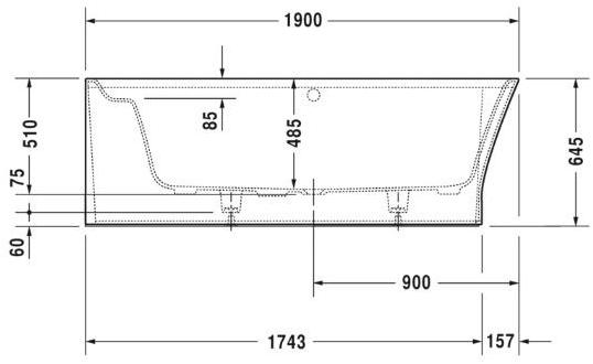 Duravit Угловая ванна из дюрасолида Cape cod 700362 - 700363 - Вид №5