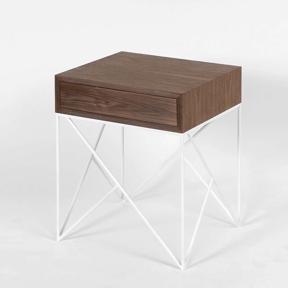 Тумбочка прикроватная для спальни американский орех Prince INTELLIGENT DESIGN  260971 Коричневый  - Вид №1