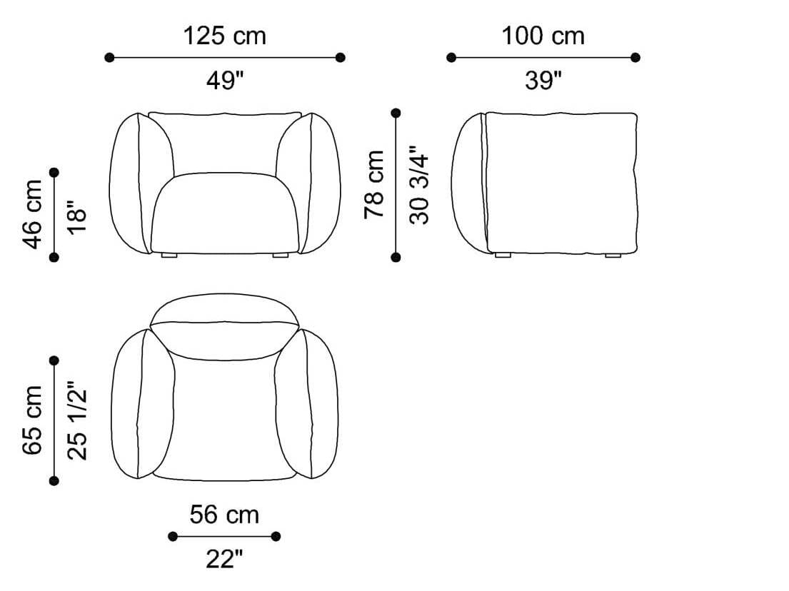 Тканевое кресло с подлокотниками ETRO Home Interiors Cushy ARCH-00085449 - Вид №16