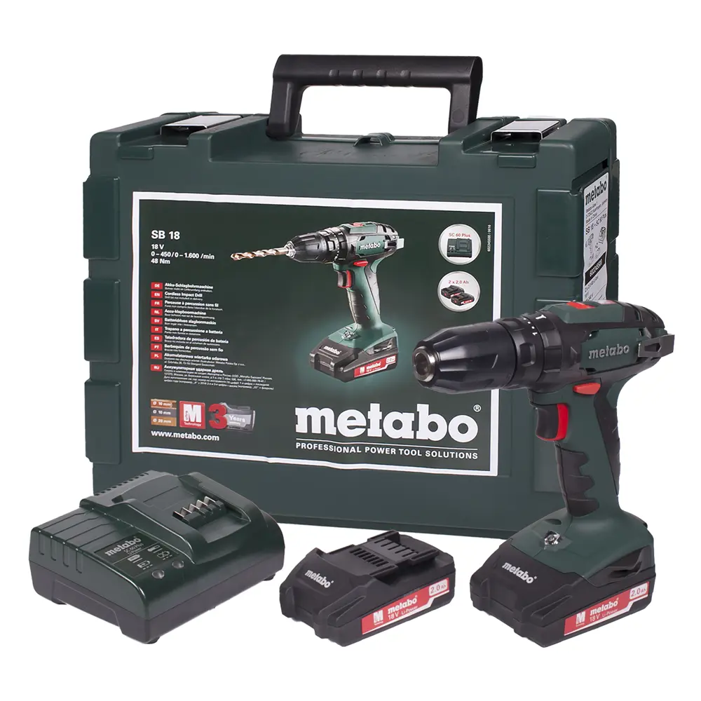 Шуруповерт Metabo BS 18, Li-ion 18 В, 2 Ач 18119739 STLM-2113646  - Вид №3