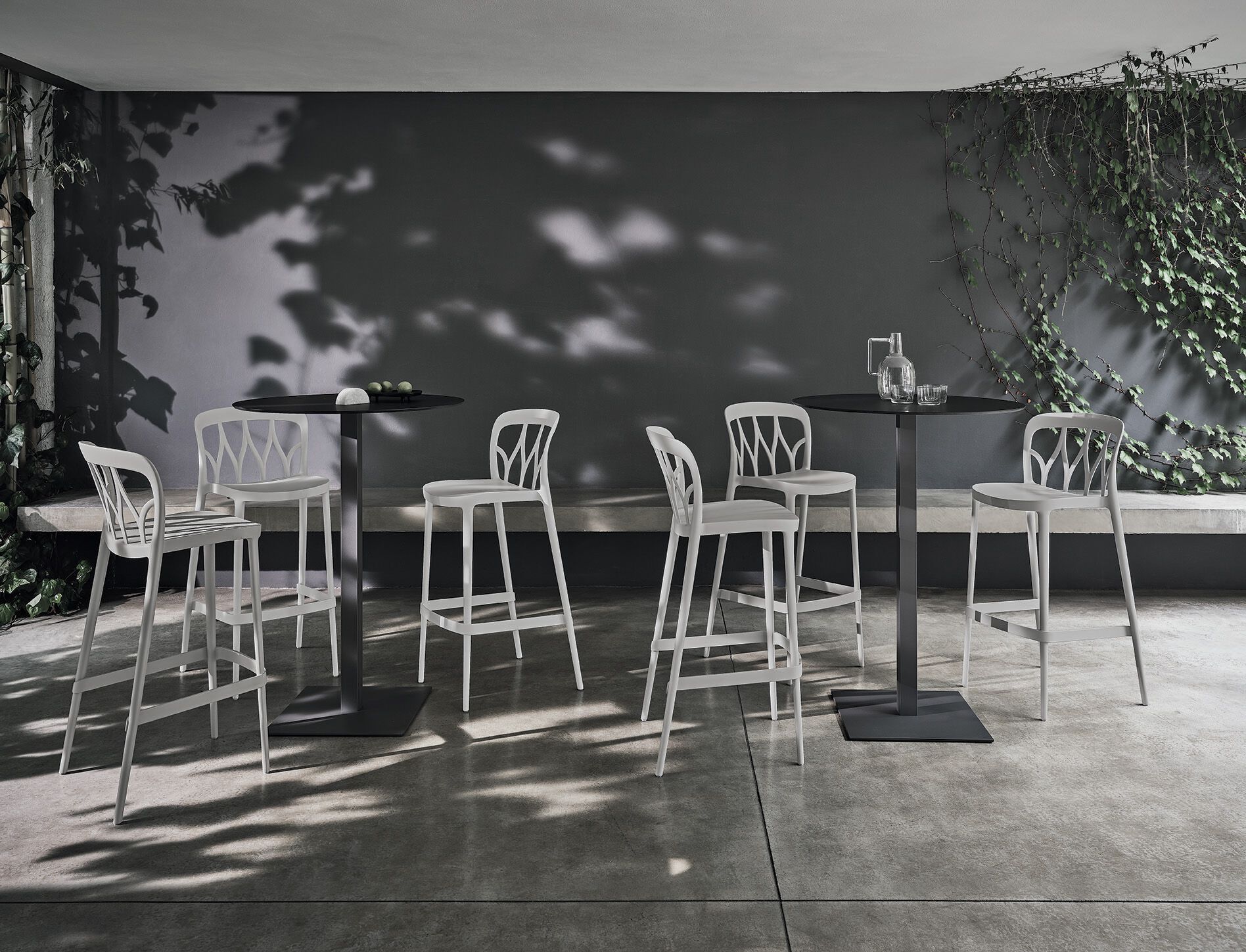 Барный стул из полипропилена и стекловолокна со спинкой Bontempi Casa Galaxy ARCH-00149648 - Вид №2