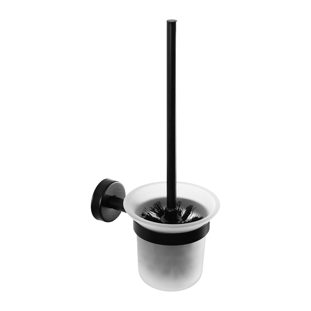 62241 Нержавеющий ëршик со стеклом, черная матовая поверхность SANELA 