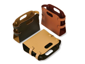 Кожаная стойка для журналов