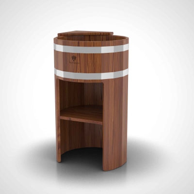 158 Умывальник - стойка угловая (лиственница морёная) Alyarus 