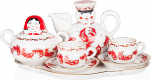 10617328 Промыслы Вербилок Сервиз чайный 2/7  "Жар-Птица" "Ладушки" Фарфор