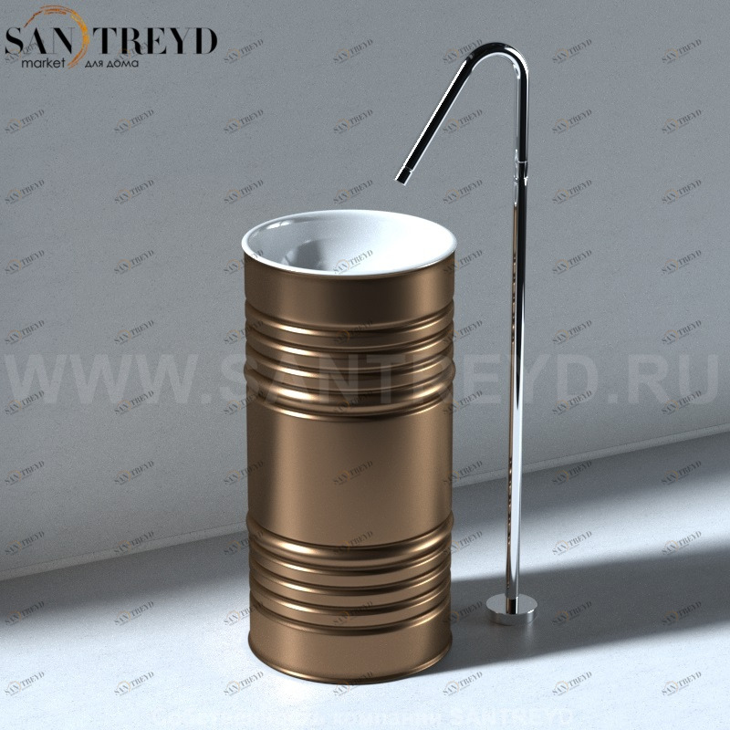 4742K87 Напольная раковина стоящая круглая Kerasan Artwork