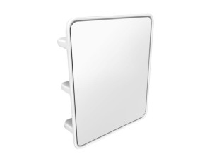 Прямоугольное керамическое зеркало с рамкой стены