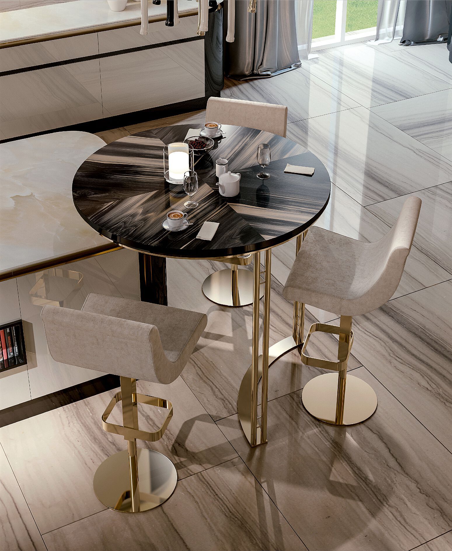 Кожаный мягкий стул Bizzotto Italia Atmosphera ARCH-00133225 - Вид №4