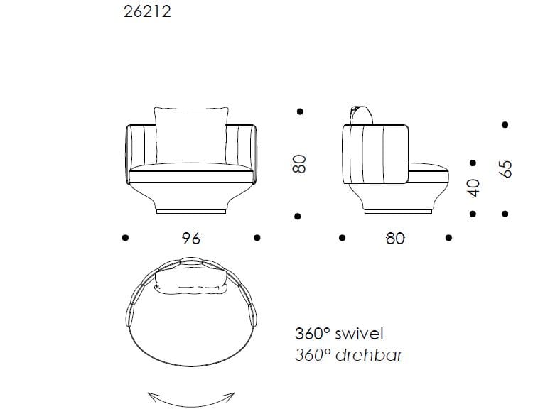 Тканевое кресло с подлокотниками Wittmann Paradise Bird ARCH-00057375 - Вид №4