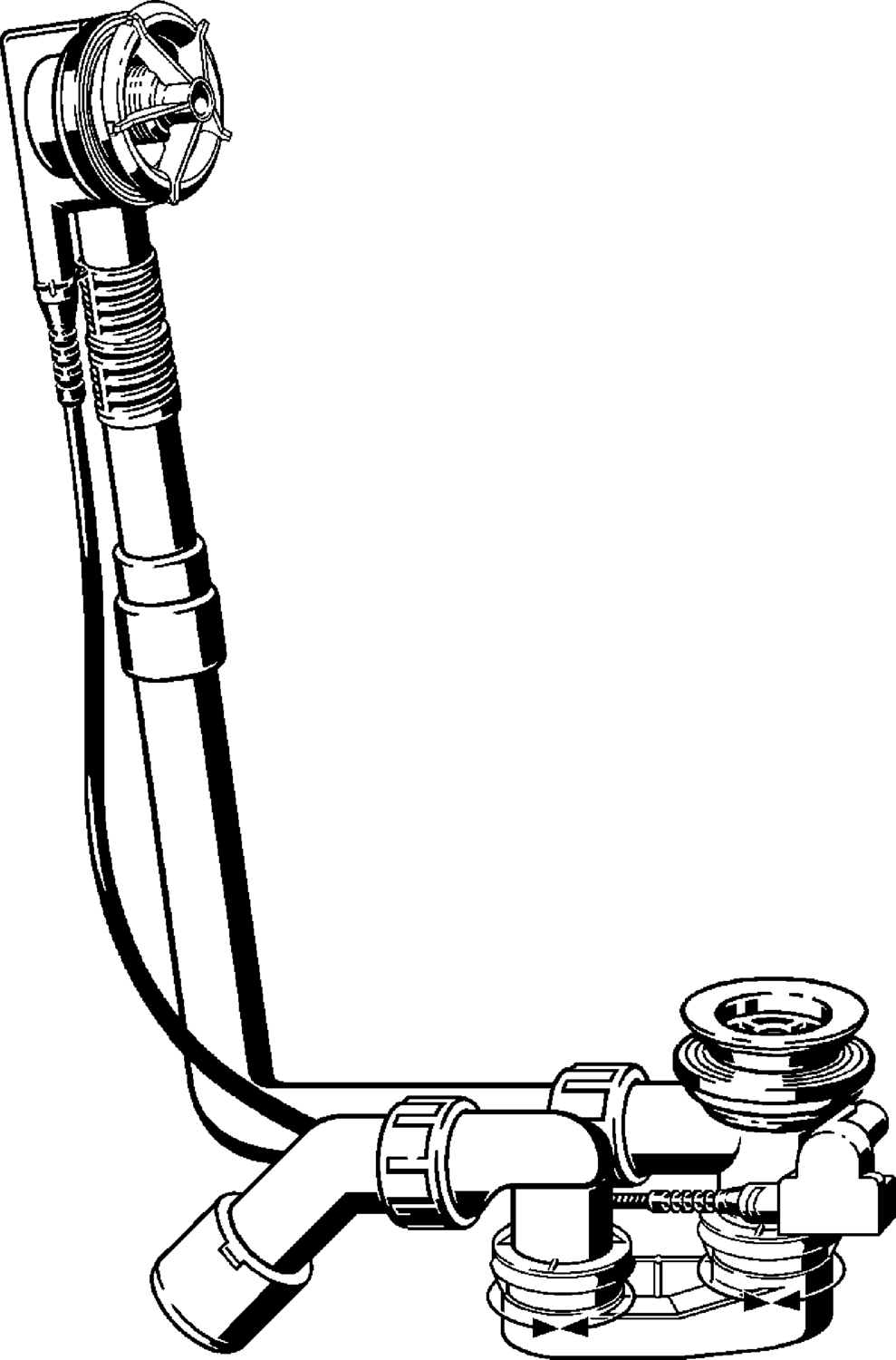 Канализационная арматура  Сифоны для ванн и душевых поддонов  Multiplex VIEGA 103 071 Модель 6162.1 Santreyd  - Вид №1