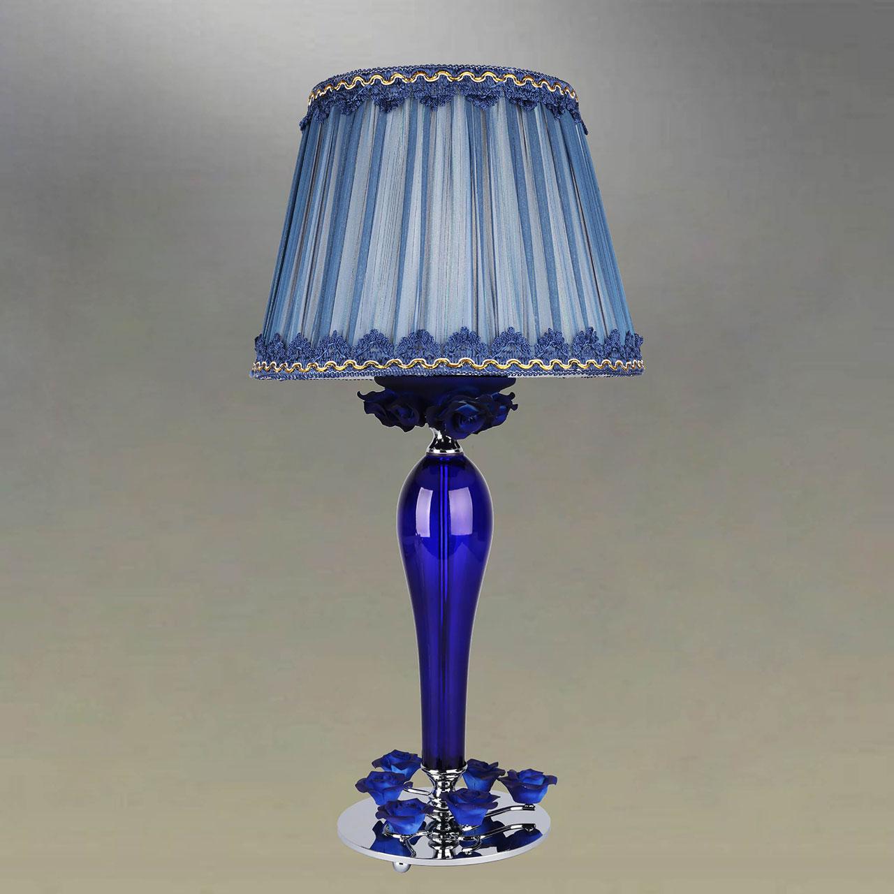 Настольная лампа Omnilux Muntiggioni OML-70404-01 OMNILUX ВАЗА 195246 Прозрачный;синий  - Вид №2