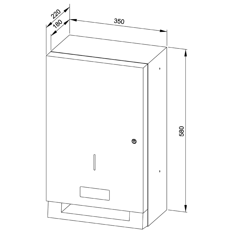 727475 Электронный диспенсер рулонов бумаги с питанием от трансформатора WP1610 WAGNER_EWAR A-LINE Wagner Ewar  - Вид №1