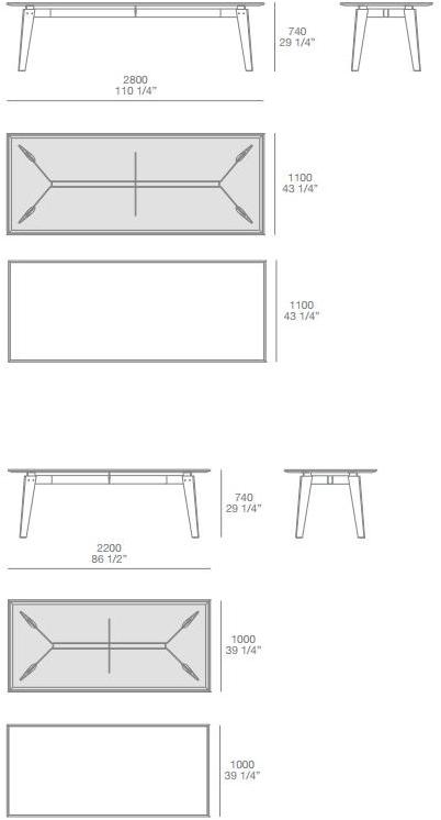 Poliform Прямоугольный стеклянный стол sun-id-1366589 - Вид №2