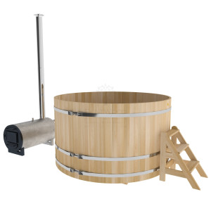 1620 Фурако из кедра D=2.1 с наружной печкой. Высота 1,2м. Исполнение "Премиум". Alyarus