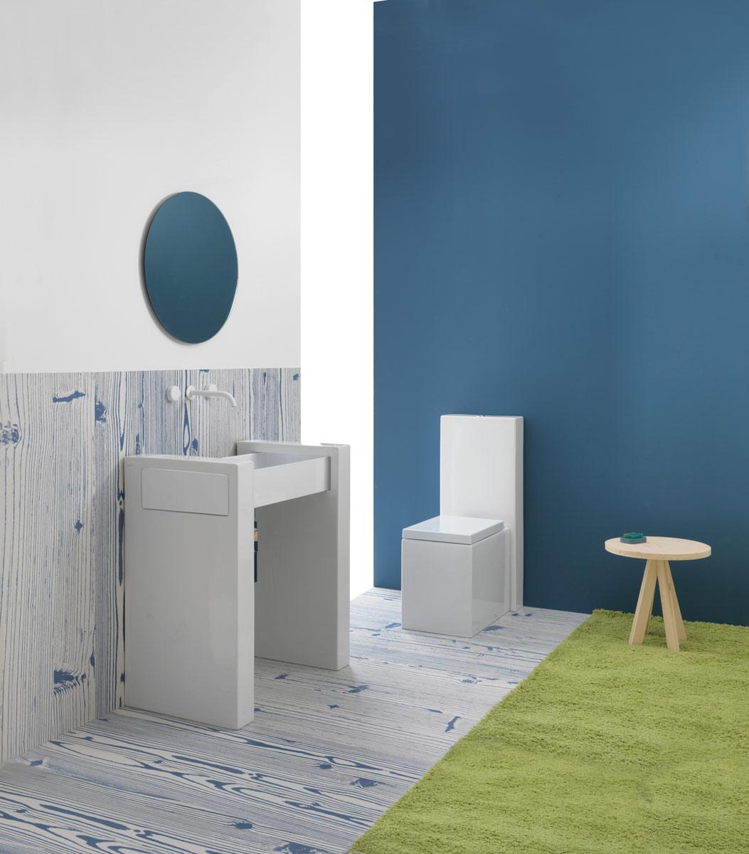 BXLACOL60BW0 Напольная раковина стоящая GSG CERAMIC BOX - Вид №3