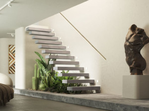 Модульная консольная лестница из бука