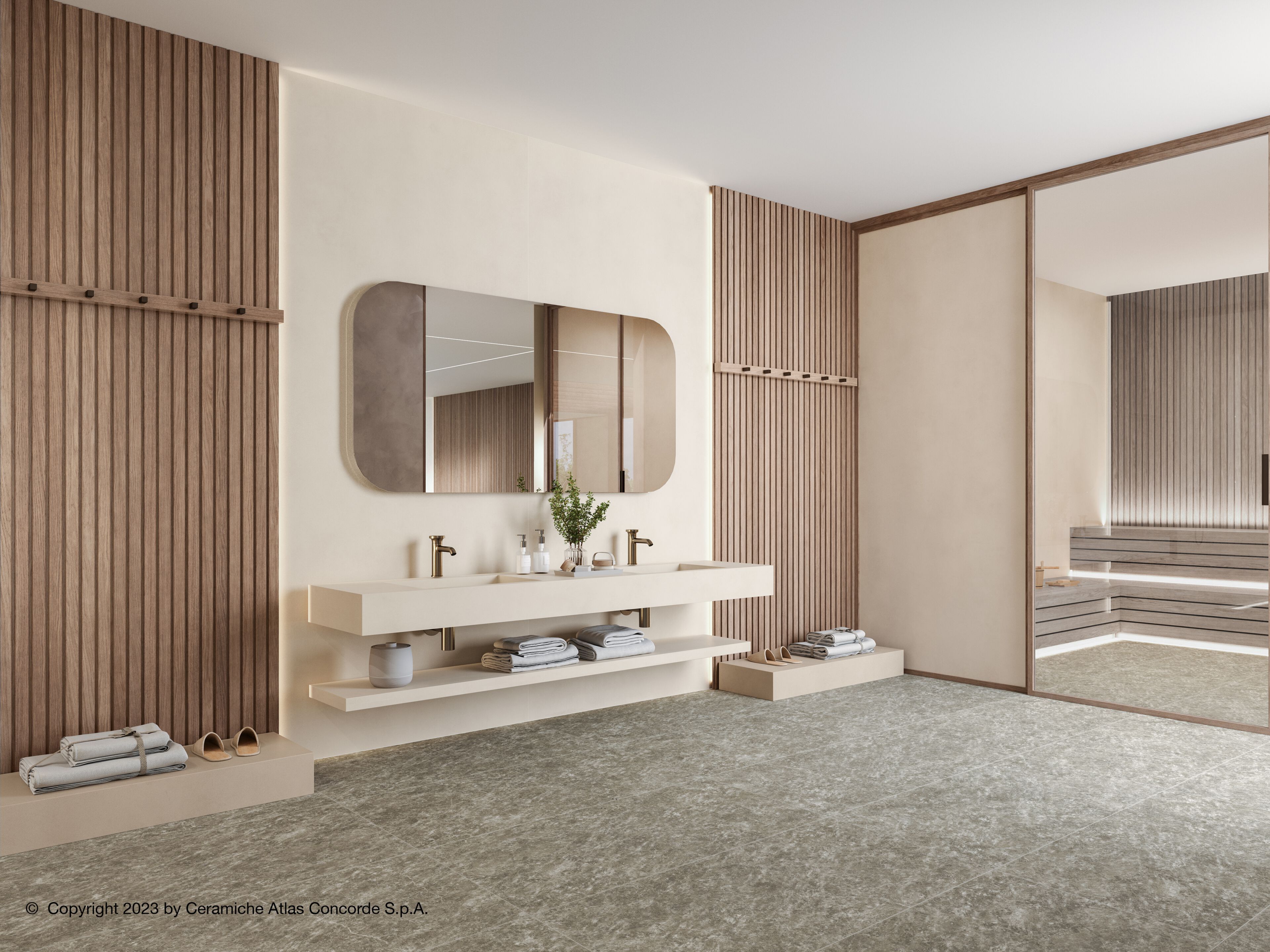 Пол / керамогранит с эффектом цемента Atlas Concorde Boost Balance ARCH-00002208 - Вид №1