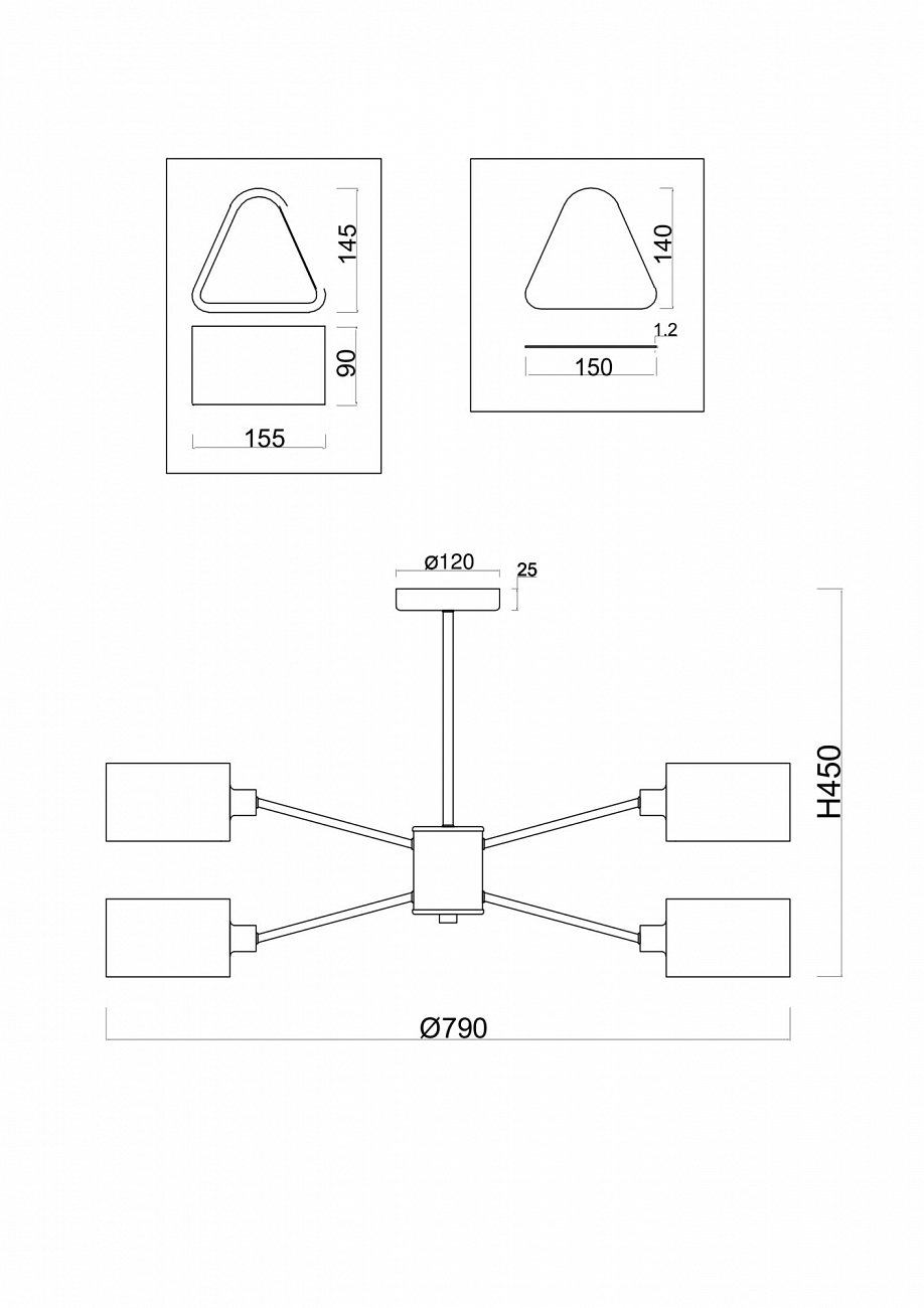 Люстра подвесная белая Brianne 08CH FREYA MODERN 00-3956373 Белый - Вид №1