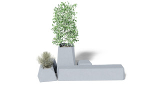 Высокая квадратная бетонная сеялка