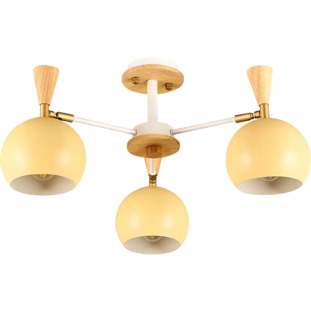 Люстра потолочная «Morila yellow», 3 лампы, 6 м², с диммером, цвет жёлтый LAMPLANDIA STLM-2145054