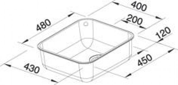 518203 Кухонная мойка Blanco Supra 450-U c корзинчатым вентилем  Blanco Supra - Вид №2