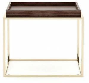 Laskasas Квадратный деревянный журнальный столик с подносом