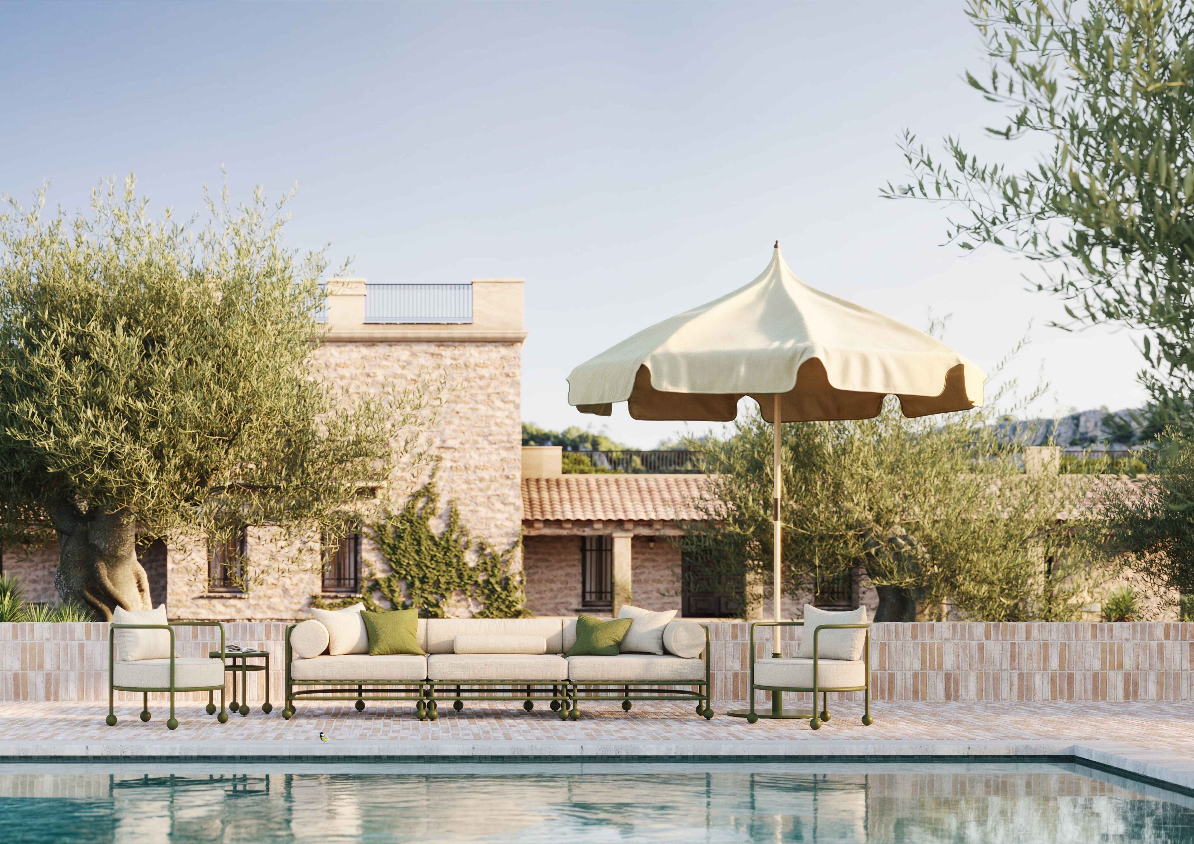 Алюминиевый круглый стол для сервировки сада FJAKA медленный ARCH-00102948 - Вид №8