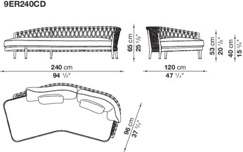 Изогнутый садовый диван B&B Italia Outdoor ARCH-00048908 - Вид №9