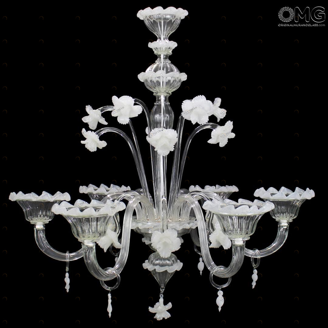 1128 ORIGINALMURANOGLASS Люстра Герань - Флорал - муранское стекло OMG  см CLASSICO