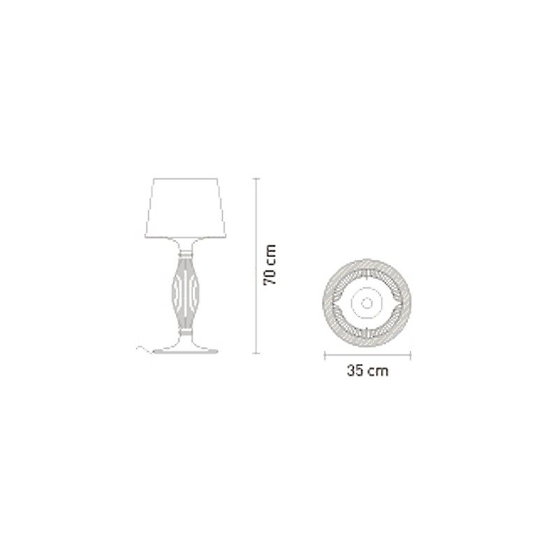 Настольная лампа Liza Prisma от Slamp SLAMP КЛАССИЧЕСКИЕ 244887 Прозрачный;серебро  - Вид №8