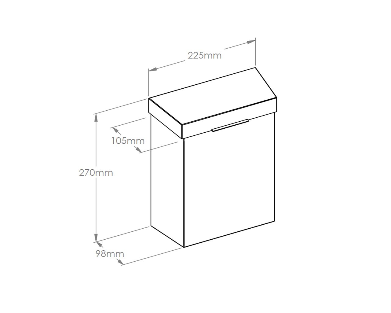 KSC301 Урна для туалета женская STELLA BLACK LINE 4,5 л, черный Merida  - Вид №2