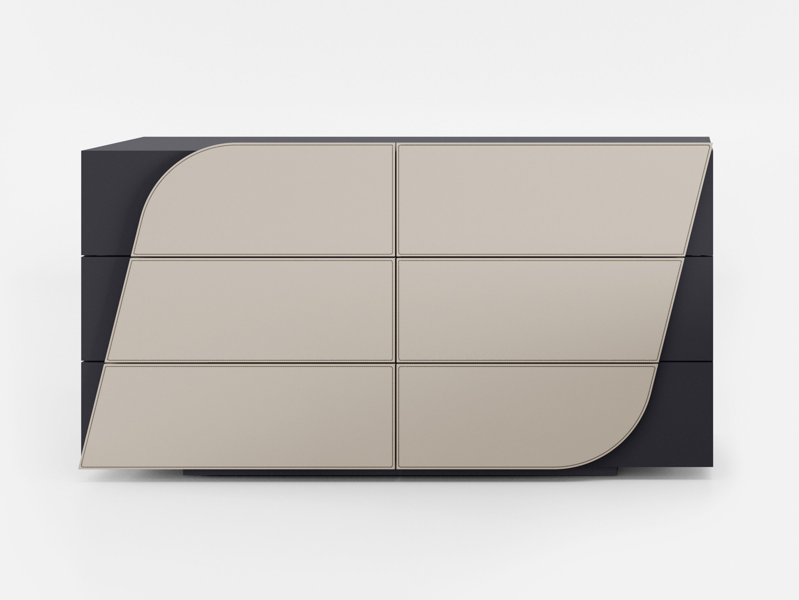 Комод с кожаной обивкой Bizzotto Italia Нара ARCH-00135493