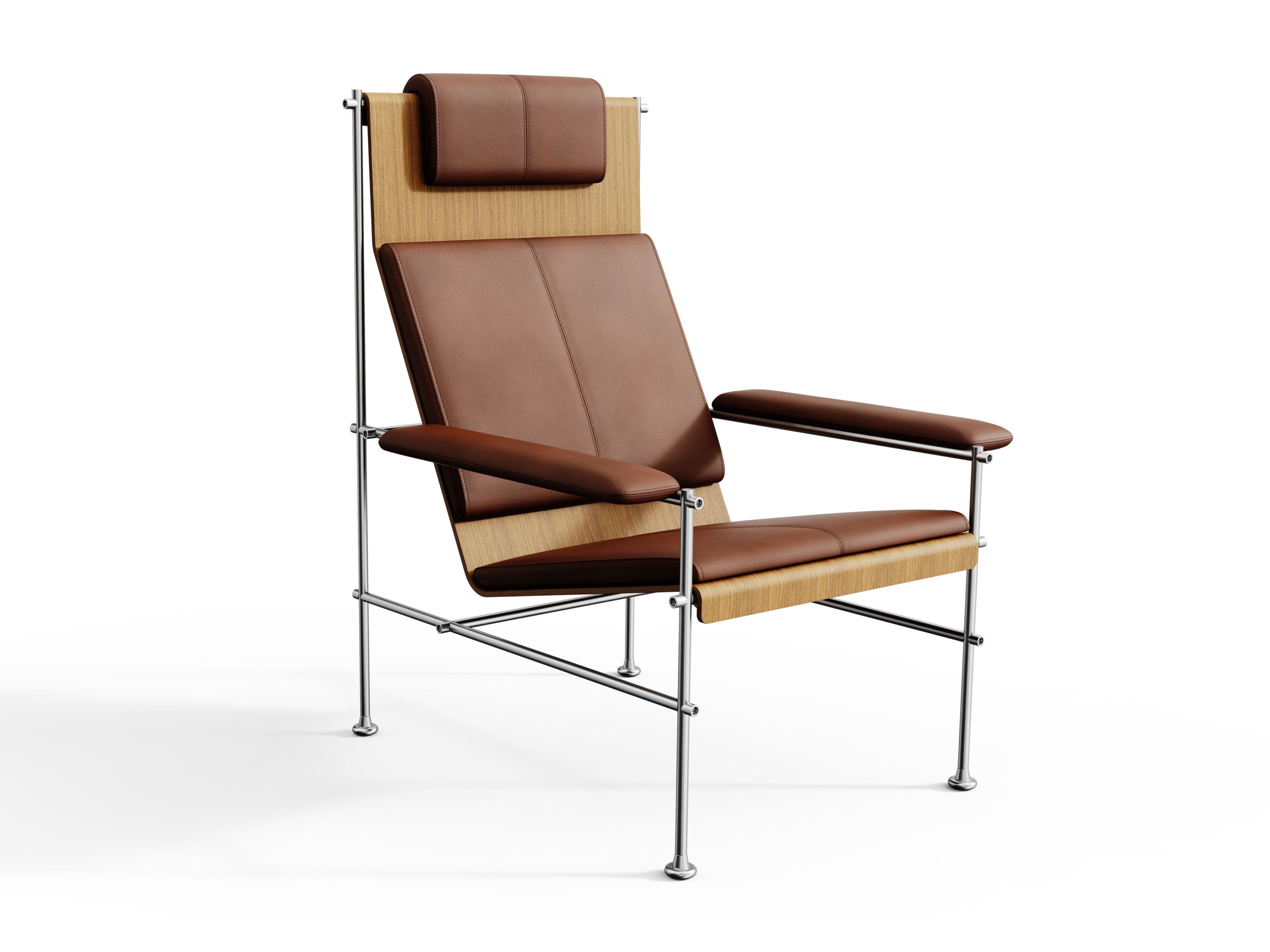 Стальное и деревянное кресло с подлокотниками Bla Station VILLHEM ARCH-00129224 - Вид №2