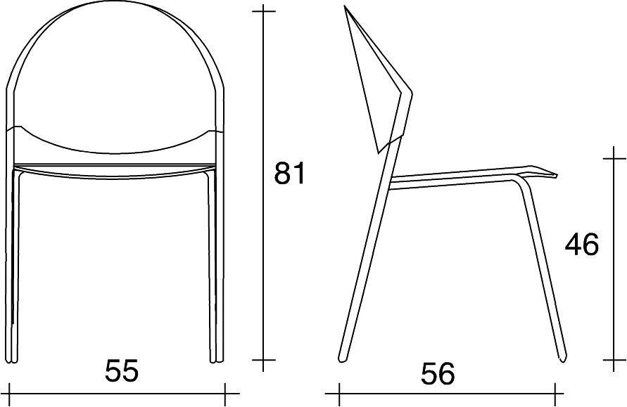 TALIN Штабелируемый стул из полипропилена Delfi sun-id-1450452 - Вид №3