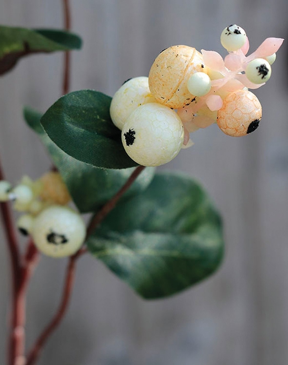 3768 777 a2 Стебель искусственной снежной ягоды, 48 см, белый H-andreas  - Вид №2